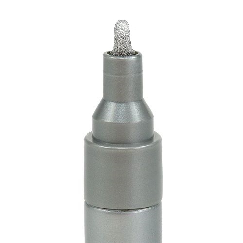 MARQUEUR PE ARGENT POINTE FINE BTE 10 RESISTANT EAU & UV EDDING 751 OMAR10PFA