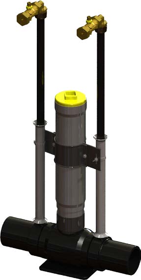 VANNE DECOMPRESSION PE 63 BI-PURGES 32 EQUIPEE 8403722