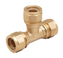 TE EGAL PE/PE EN LAITON DN25 PE32 A SERRAGE MECANIQUE NF136