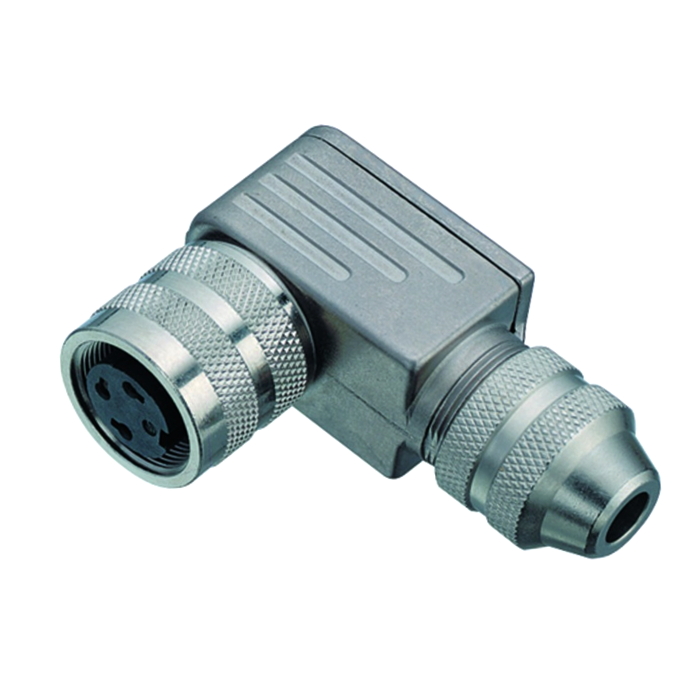 CONNECTEUR FEMELLE COUDE METALLIQUE 6 CONTACTS + TROU PLOMBAGE - MZ