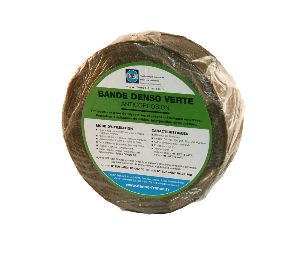 BANDE DENSO GRASSE VERTE L50MM LONGUEUR 10M 8609100 BAN050