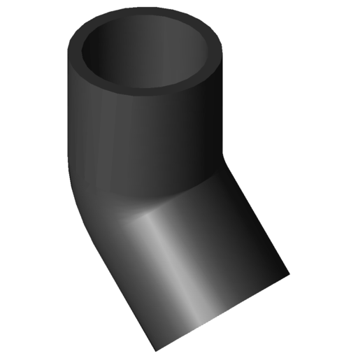 COUDE 45° LISSE D160 PE100 SDR11 NF136 8022189 / 8022130 CLI160045