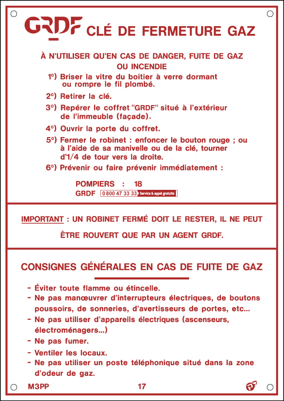 PLAQUE CONSIGNE M3PP POUR BOITE A CLE 8642104 ETI002 §