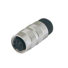 [BIN9951224006] CONNECTEUR BINDER FEMELLE VERS. COURTE 6 CONTACTS A SOUDER Ø4-8 /CPTEURS G10/G40 §