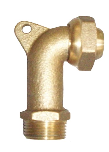 [CHU0317-007] COUDE 90° LONG M JSC15 / F JSC15 + PATTE +ENTRETOISE 8226107 (NF RAC-GAZ) COU212