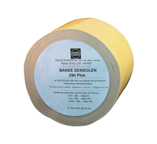 [DENO9030X100] BANDE DENSO O90 JAUNE PROTECTION MECANIQUE L100MM L30M AE GRDF EN 12068 BAN925