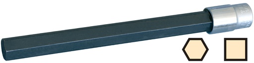 [DERG503-130-17NI] DOUILLE PRISE DE BRANCHEMENT TUBES PE HEXA-CARRE 17MM LONG 130MM