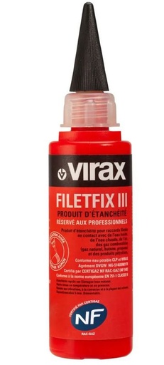 [VIR262600] RESINE D'ETANCHEITE ANAEROBIE FILETFIX GAZ & ECS POUR RACCORDS FILETES 60ML NF540 RES001